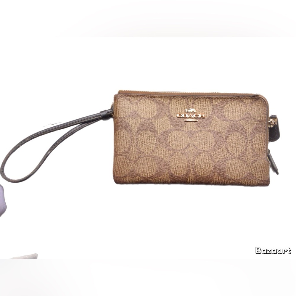 Coach Brown Wristlet